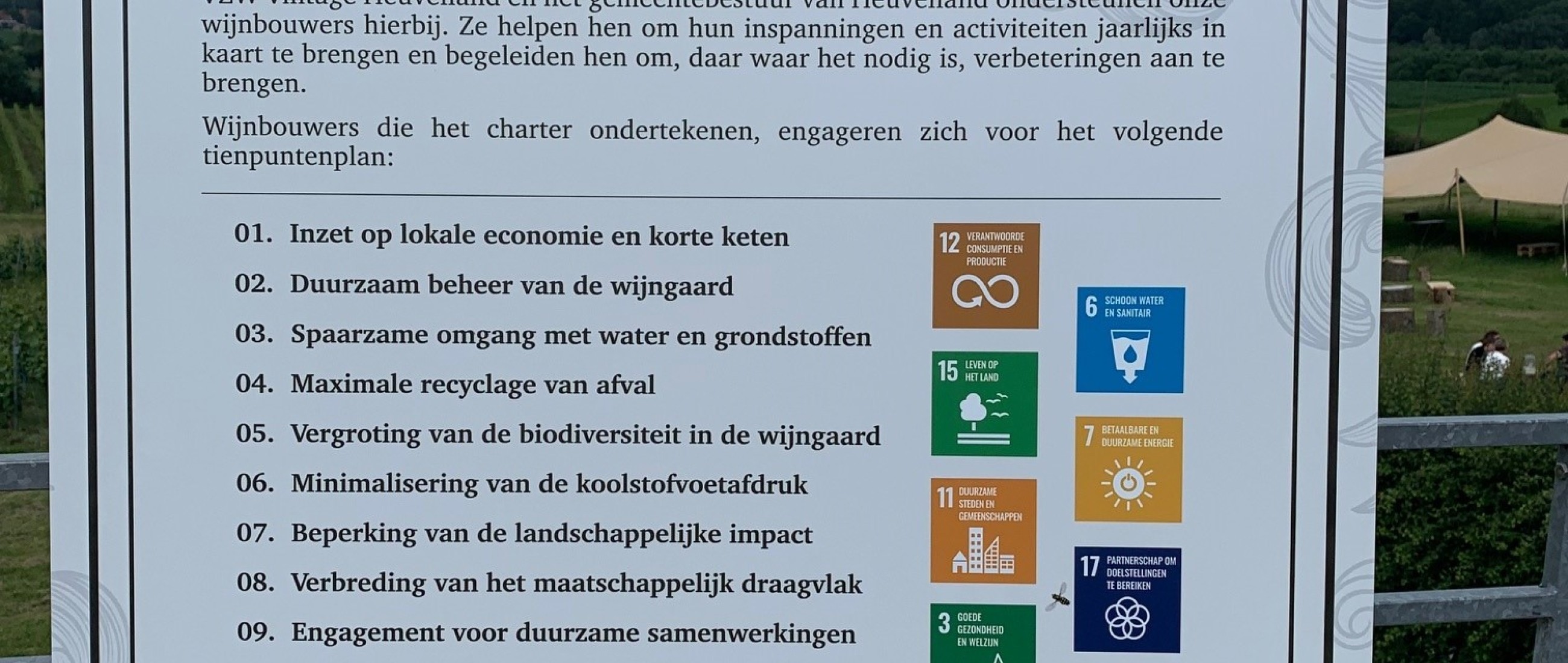 Charter duurzame wijnbouw Heuvelland